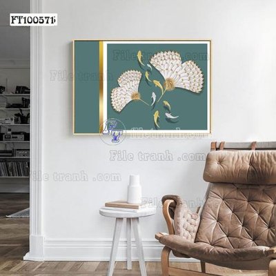 File in lụa File tranh hiện đại pha lê gương FT100571 (tân cổ điển) File tranh hiện đại pha lê gương FT100571