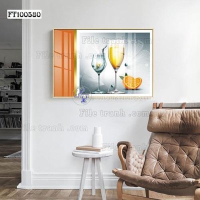 File PSD File tranh hiện đại pha lê gương FT100580 (bản gốc) đã tách nền