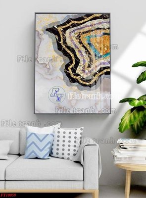 Hình ảnh file gốc File tranh bộ hiện đại FT10059 cho in UV