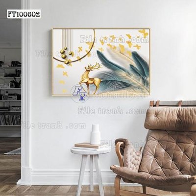 File tranh gốc PSD File tranh hiện đại pha lê gương FT100602 còn nguyên layer