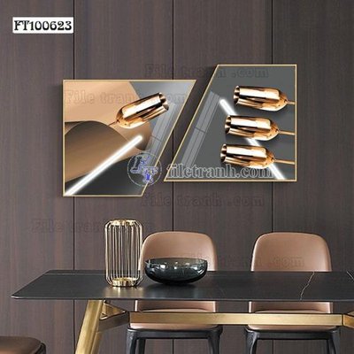 Ảnh gốc File tranh hiện đại pha lê gương FT100623 (siêu chi tiết) để in ấn