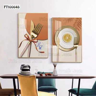 File in ấn File tranh hiện đại pha lê gương FT100645 (bản gốc) chất lượng cao