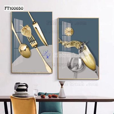 File tranh gốc File tranh hiện đại pha lê gương FT100650 chủ đề hiện đại