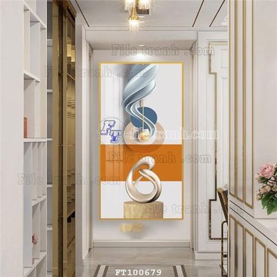 File in ấn File tranh hiện đại pha lê gương FT100679 (bản gốc) cao cấp