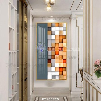 Tải file File tranh hiện đại pha lê gương FT100725 (PSD) cho in tranh 3D