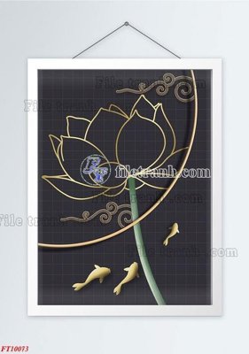 File tranh File tranh bộ hiện đại FT10073 (bản gốc) in lụa 3D