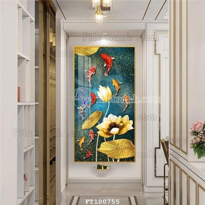 File gốc File tranh hiện đại pha lê gương FT100755 (in ấn) màu sắc trung thực