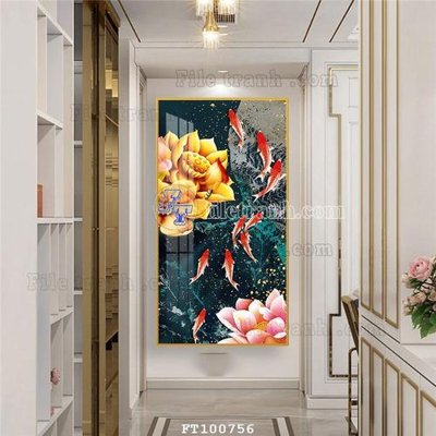 Download file gốc File tranh hiện đại pha lê gương FT100756 (in lụa) tranh 3D