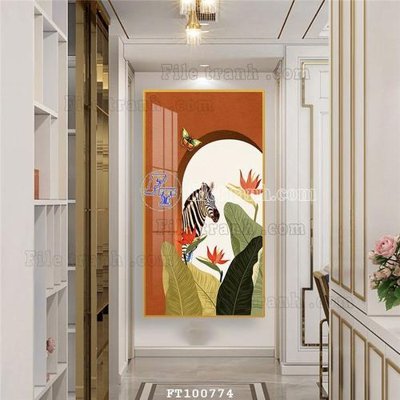 File gốc File tranh hiện đại pha lê gương FT100774 (in ấn) màu sắc trung thực