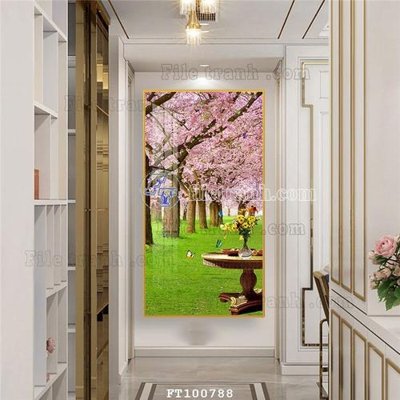 File in ấn File tranh hiện đại pha lê gương FT100788 chuyên nghiệp