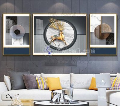 File in trần File tranh hiện đại pha lê gương FT100823 (bản gốc) đại dương
