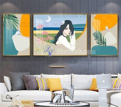 File gốc File tranh hiện đại pha lê gương FT100888 (in tráng gương) hiện đại