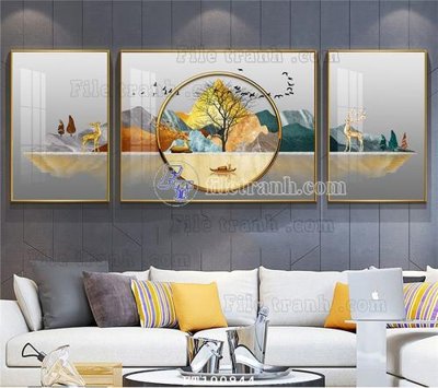 File gốc File tranh hiện đại pha lê gương FT100944 (PNG) không nền chất lượng