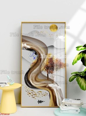 File gốc File tranh bộ hiện đại FT10110 (in mica) làm quà tặng