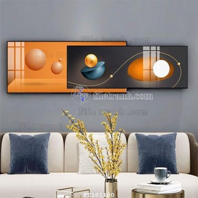 Ảnh gốc File tranh hiện đại pha lê gương FT101100 (nét căng) in mica