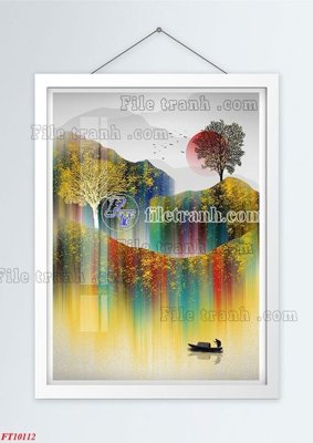 File tranh in mica File tranh bộ hiện đại FT10112 (độ phân giải cao)