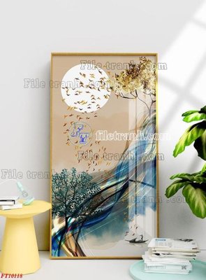 File gốc File tranh bộ hiện đại FT10118 (trang trí) phòng làm việc