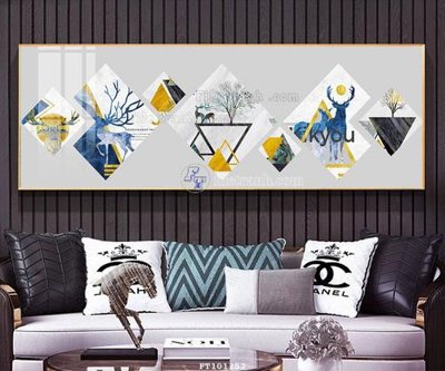 File tranh File tranh hiện đại pha lê gương FT101252 (bản gốc) in lụa 3D