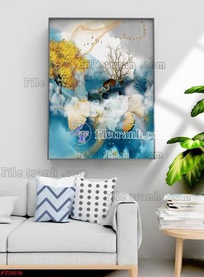 File gốc File tranh bộ hiện đại FT10156 (ảnh chi tiết) để in lụa