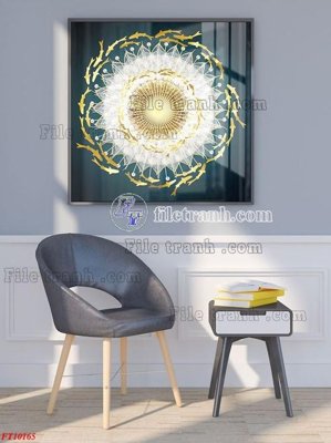 File tranh File tranh bộ hiện đại FT10165 (gốc) in trên kính