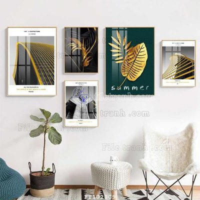 File gốc File tranh hiện đại pha lê gương FT102009 (phong cách) châu Âu