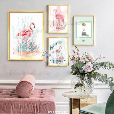 File in lụa File tranh hiện đại pha lê gương FT102028 (phong cảnh) File tranh hiện đại pha lê gương FT102028