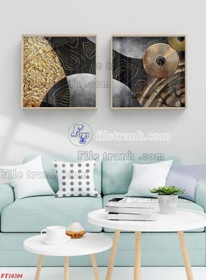 File tranh File tranh bộ hiện đại FT10204 (gốc) in vải canvas
