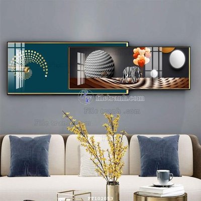 File ảnh File tranh hiện đại pha lê gương FT102053 (gốc) in PP, decal