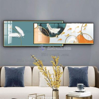 File gốc in ấn File tranh hiện đại pha lê gương FT102065 chất lượng vượt trội