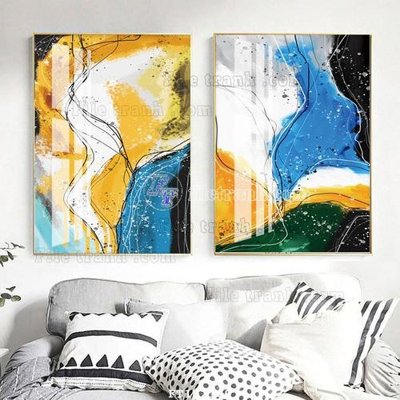 File tranh File tranh hiện đại pha lê gương FT102160 (bản gốc) in lụa dán tường