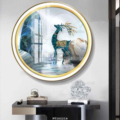 File in trần File tranh hiện đại pha lê gương FT102214 (bản gốc) bầu trời