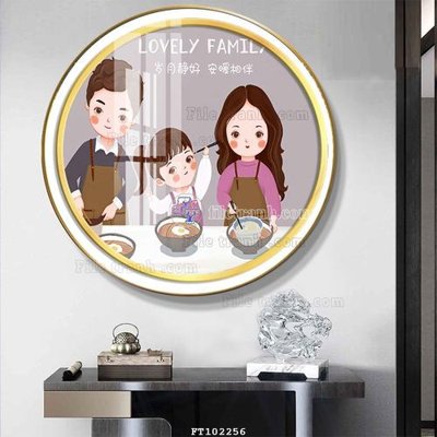 File tranh File tranh hiện đại pha lê gương FT102256 (gốc) chủ đề trẻ em