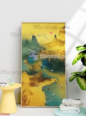 Tải file File tranh bộ hiện đại FT10230 (gốc) in tranh tráng gương