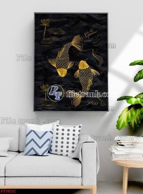 File tranh gốc in trần nhà File tranh bộ hiện đại FT10232 3D