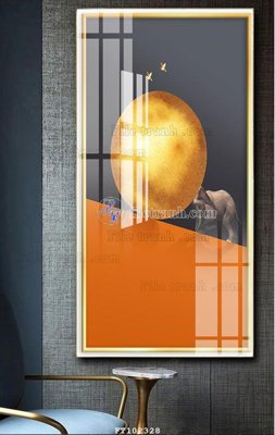 File tranh File tranh hiện đại pha lê gương FT102328 (gốc) chủ đề thành phố