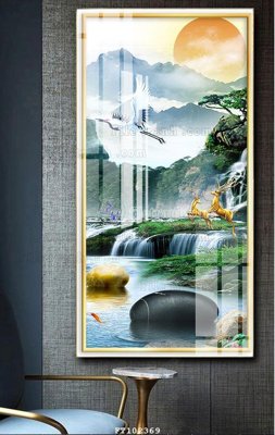 File gốc File tranh hiện đại pha lê gương FT102369 (trang trí) phòng ngủ