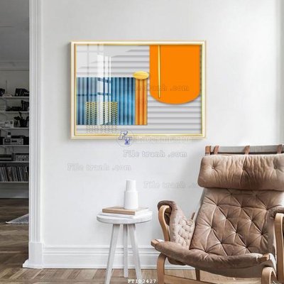 File in trần File tranh hiện đại pha lê gương FT102427 (bản gốc) phong cảnh