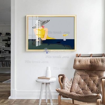 File in trần File tranh hiện đại pha lê gương FT102447 (bản gốc 3D) sống động