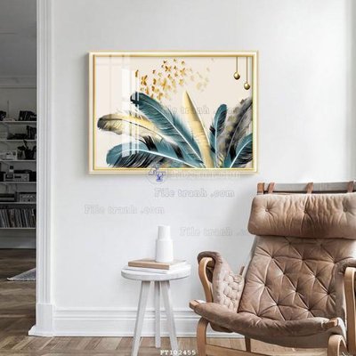 File in trần File tranh hiện đại pha lê gương FT102455 (bản gốc) đại dương