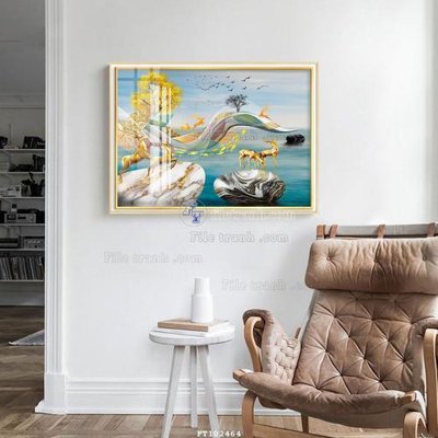 File in lụa File tranh hiện đại pha lê gương FT102464 (tân cổ điển) File tranh hiện đại pha lê gương FT102464