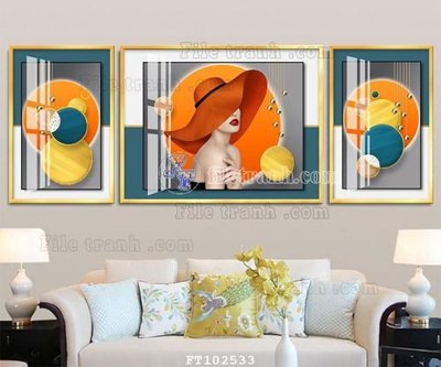 File in lụa File tranh hiện đại pha lê gương FT102533 (hoa văn) File tranh hiện đại pha lê gương FT102533