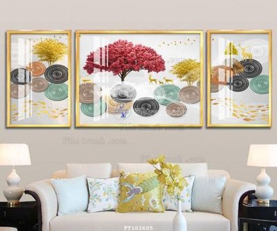 File tranh File tranh hiện đại pha lê gương FT102605 (gốc) phong cách tối giản