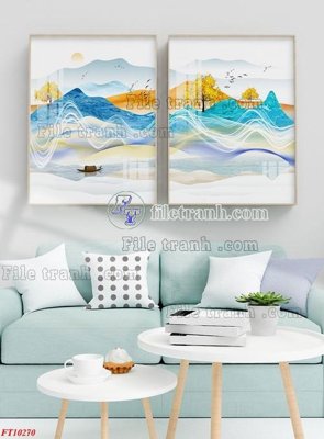 File in ấn File tranh bộ hiện đại FT10270 (bản gốc) cao cấp