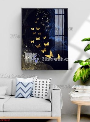 Tải file File tranh bộ hiện đại FT10292 (gốc) chủ đề hoa sen