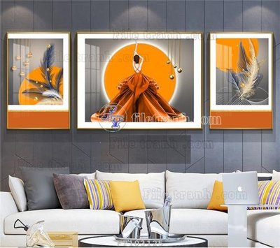 File gốc File tranh hiện đại pha lê gương FT103125 (in lụa) tranh mã đáo