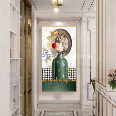 File tranh File tranh hiện đại pha lê gương FT103247 (bản gốc) treo phòng ăn