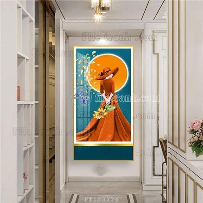 File in ấn File tranh hiện đại pha lê gương FT103274 chuyên nghiệp