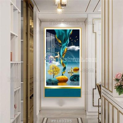 File tranh File tranh hiện đại pha lê gương FT103285 (ảnh gốc) in trần nhà