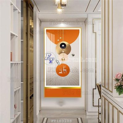 File tranh in trần 3D File tranh hiện đại pha lê gương FT103288 (ảnh gốc)