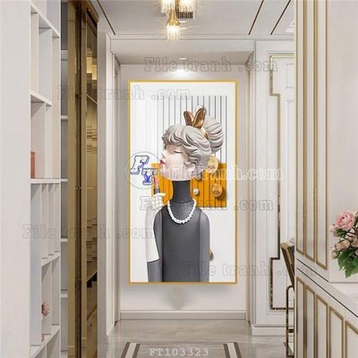 File tranh gốc File tranh hiện đại pha lê gương FT103323 chủ đề hiện đại